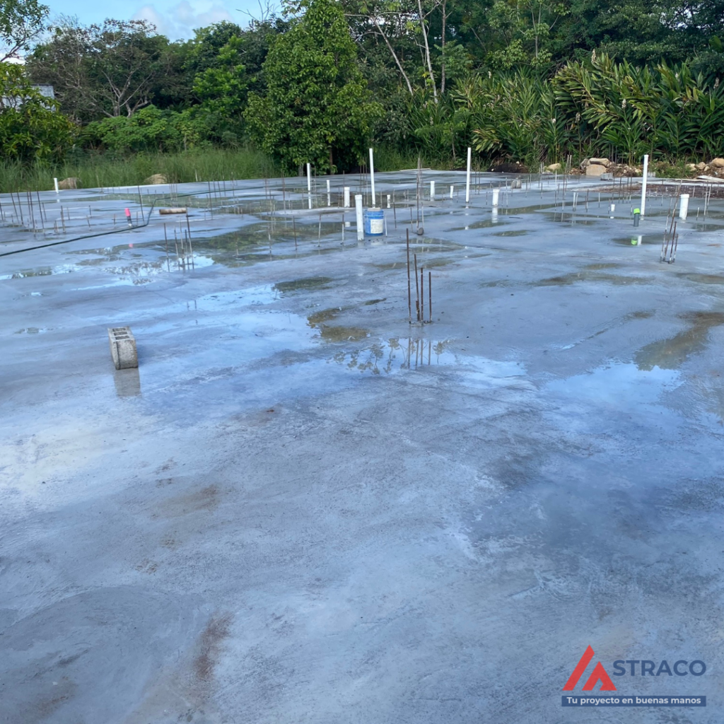 Finished concrete floor slab for residential house construction in Alto Boquete, Chiriquí
